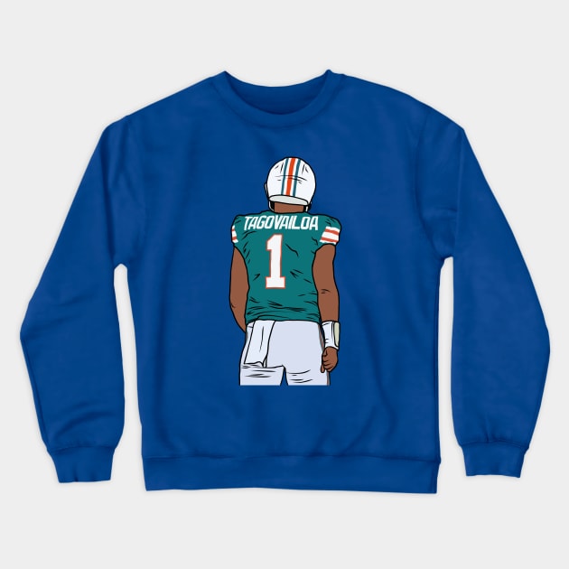 Tua Tagovailoa Back-To Crewneck Sweatshirt by rattraptees